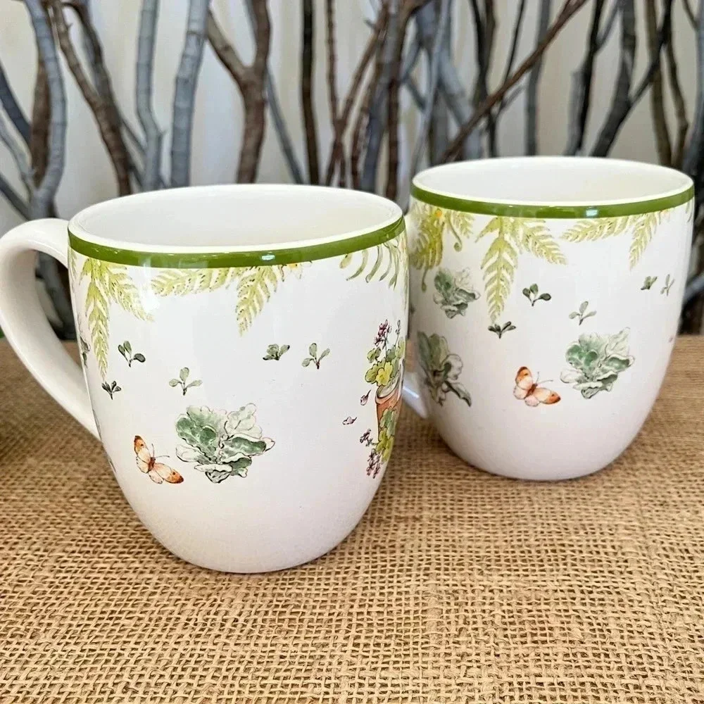 Pottery Barn Two Peter Rabbit Beatrix Potter Mugs (2)